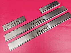 Накладки на пороги преміум NISSAN TIIDA