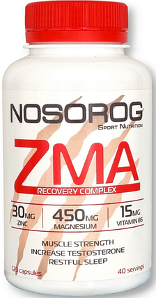 Вітаміни цинк магній Nosorog ZMA 120 caps, фото 1