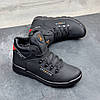 Зимові чоловічі шкіряні черевики, кросівки чорні утеплені з натуральної шкіри на хутрі на зиму для чоловіків, розмір 40-45, фото 4