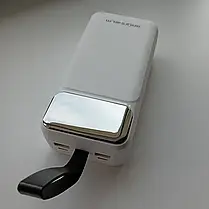Power Bank - Портативна батарея 30.000 mAh. білий - GP-30WQC. швидка зарядка 22.5W GRUNHELM, фото 4