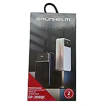 Power Bank - Портативна батарея 30.000 mAh. чорний - GP-30BQC. швидка зарядка 22.5W GRUNHELM, фото 5