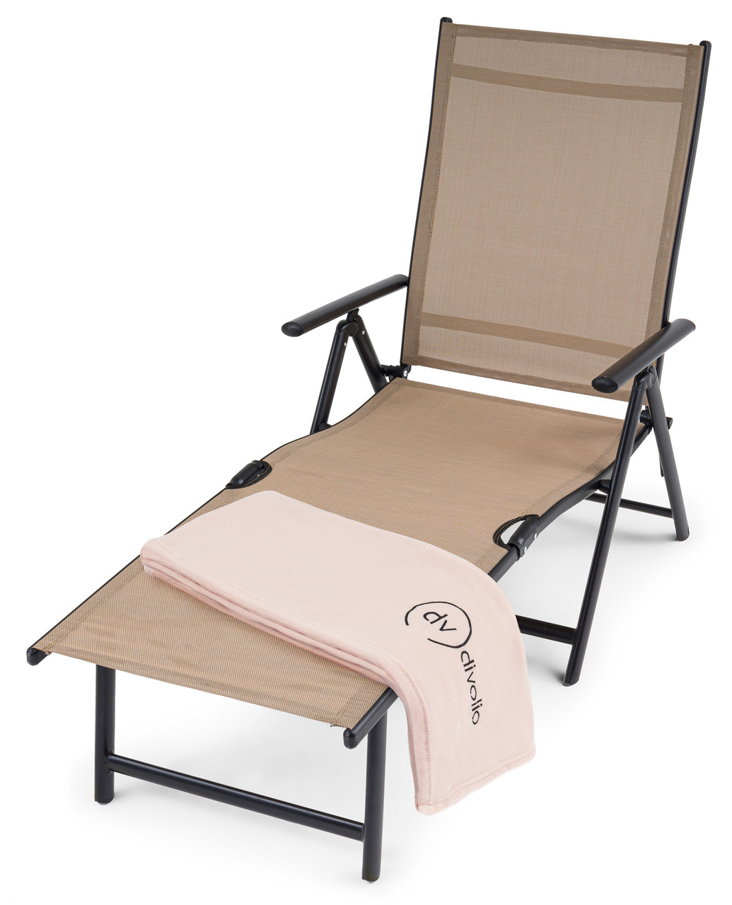 Садовий шезлонг з алюмінієвою рамою Di Volio Bolzano бежевий