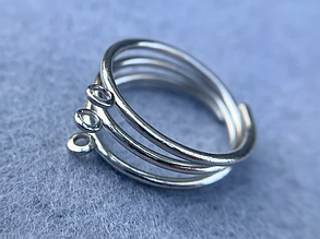 Основа для кільця із металевого сплаву 17мм, колір сталь