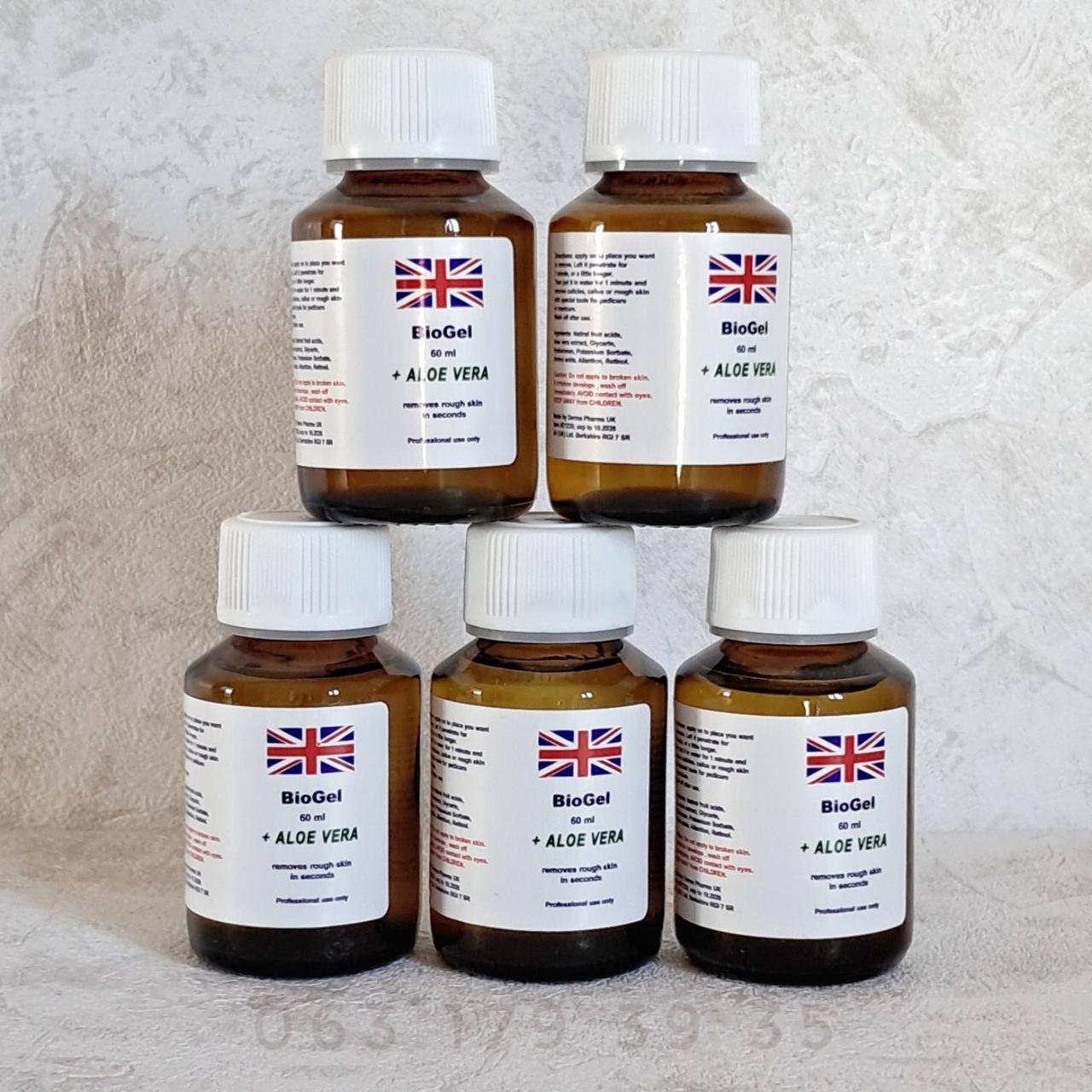 ОРИГІНАЛ Біогель для педикюру з алое вера (фруктова кислота) BioGel Aloe Vera від тріщин на п'ятах 60мл