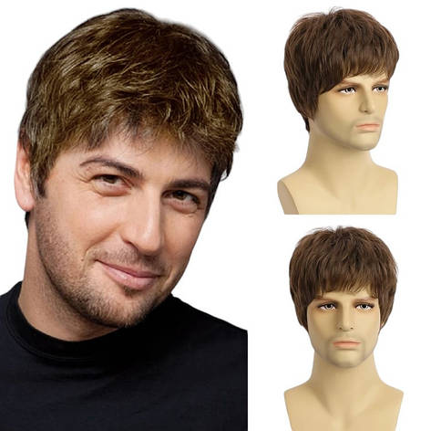 Перука чоловіча коротка каштанова VC Men WIG-M33B, фото 1