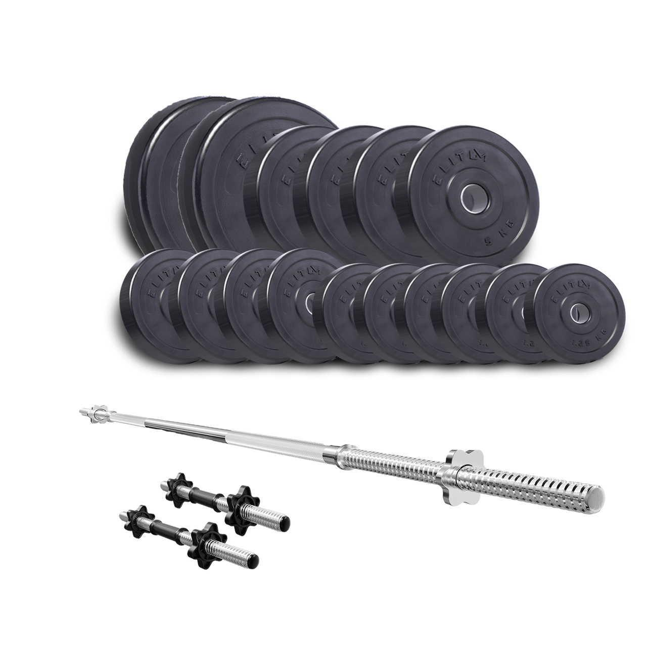 Набір Elitum Titan 68 кг зі штангою і гантелями