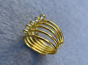 Основа для кільця із металевого сплаву 17мм, колір золото