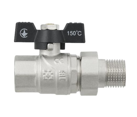 Кран кульовий з амер. ВЗ, DN15, 1/2'', PN40, DRBS1, метелик, RAFTEC BLACK