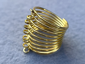 Основа для кільця із металевого сплаву 17мм, колір золото