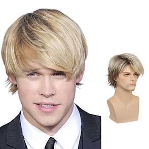 Перука чоловіча коротка пшеничний блонд, термоволокно DC MWI26F, фото 1