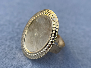 Основа для кільця із металевого сплаву з бортиком 17мм, колір червоне золото