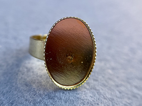 Основа для кільця із металевого сплаву з бортиком 17мм, колір золото