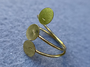 Основа для кільця із металевого сплаву, з 3 основами 19мм, колір золото