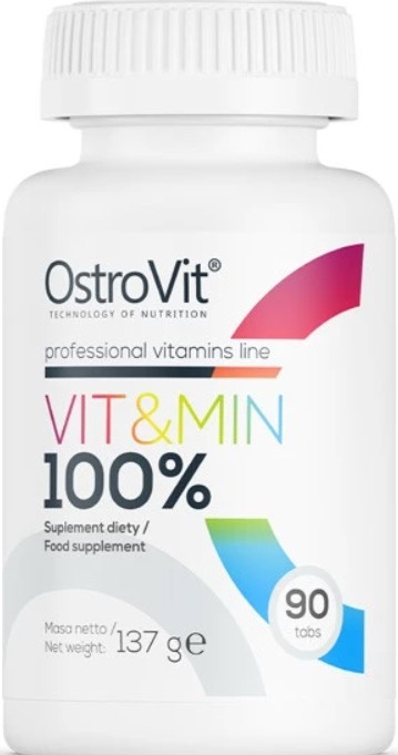Мультивітаміни і мінерали OstroVit Vit&Min 100% 90 таб