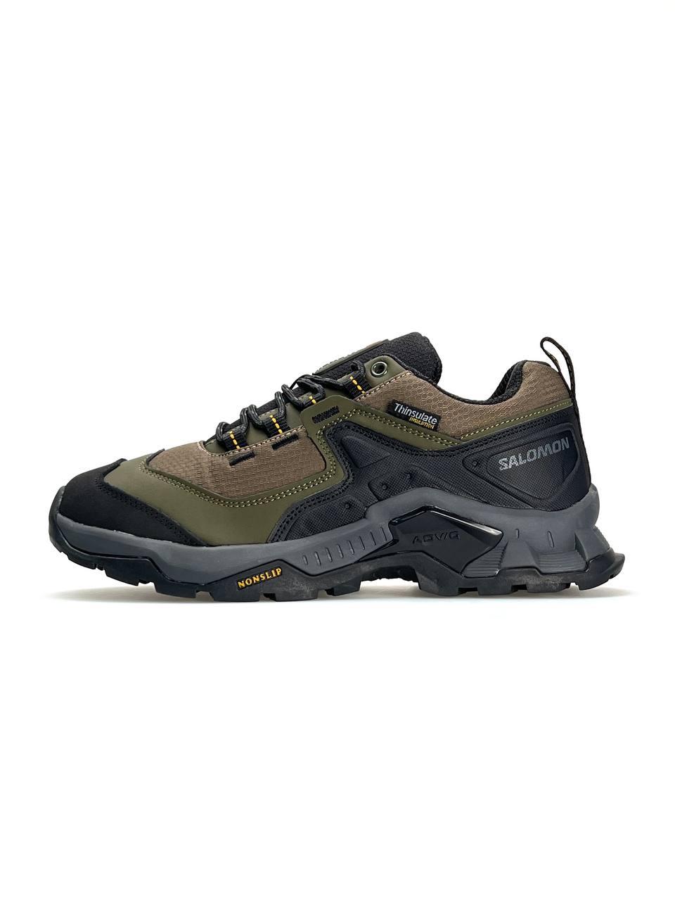Чоловічі кросівки Salomon Quest M Element Gtx Gore-Tex Khaki Black, кеди шкіра текстиль водонепроникний41