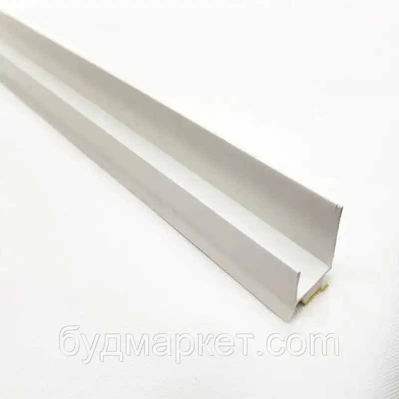 Рейка торцева для гіпсокартону ПВХ із самоклейною стрічкою 12,5мм (білий), L-2,5м, єВідновлення, фото 1