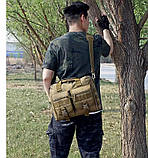 Дорожня тактична сумка для документів і ноутбука Solve Black KT6007102 solve, фото 8