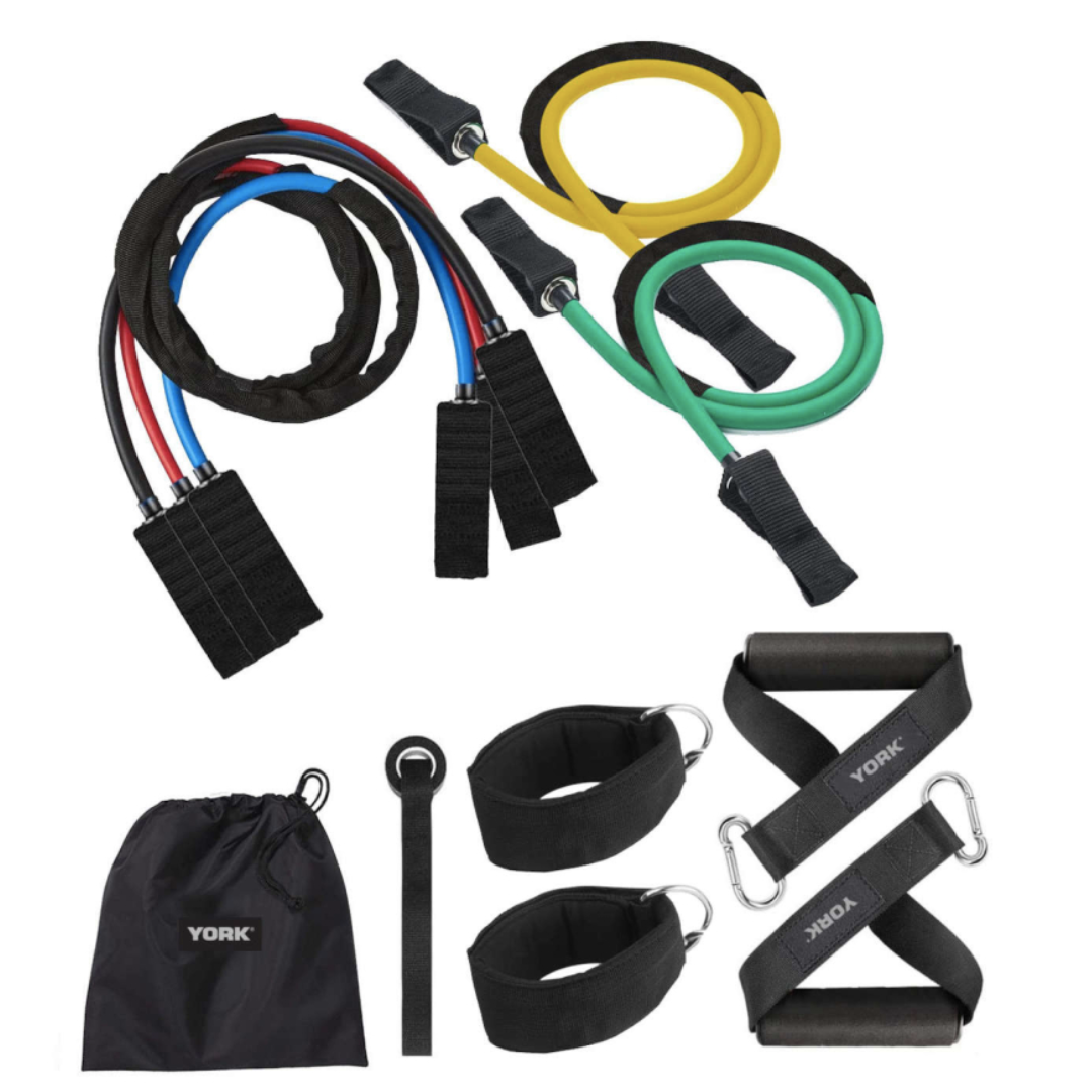 Набір трубчастих еспандерів із ручками York Fitness, 5 кольорів