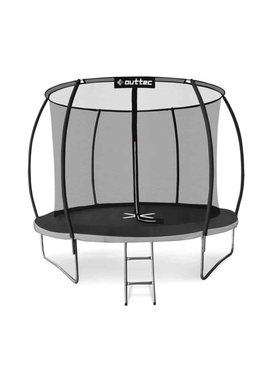 Батут Outtec Premium 10ft (312 см) чорно-сірий із внутрішньою сіткою
