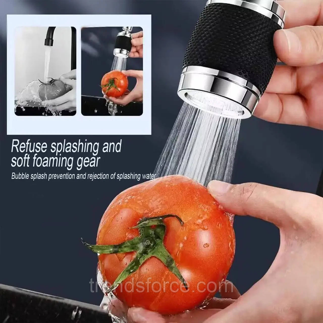Насадка-аератор для кухонного змішувача обертання на 360 Faucet universal pipe 208917