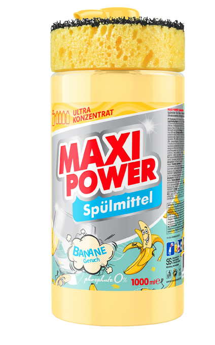 Засіб для миття посуду Maxi Power Банан 1 л 4823098408499
