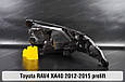 Корпус фари Toyota RAV4 XA40 (2012-2015) дорест лівий, фото 5
