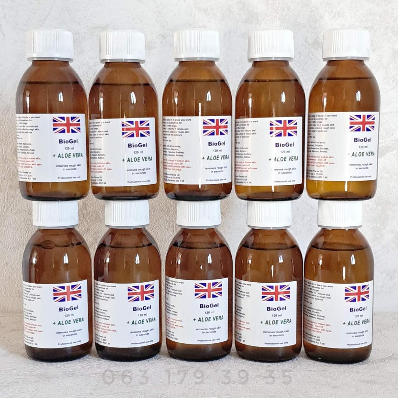ОРИГІНАЛ Біогель для педикюру з алое вера (фруктова кислота) BioGel Aloe Vera від тріщин на п'ятах 120мл, фото 1