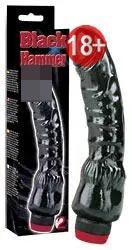 Вібратор класичний вагінальний на батарейках ЧОРНИЙ МОЛОТ довжина 22 см, діаметр 3-4 см, фото 1