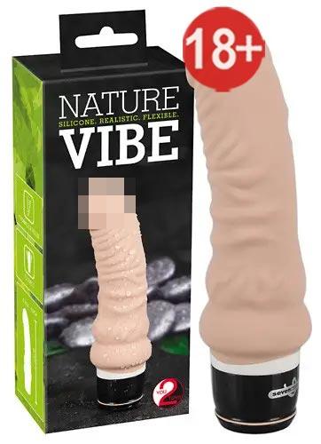 Вібратор реалістичний на батарейках NATURE VIBE довжина 17,8 см, діаметр 4,6 см, фото 1
