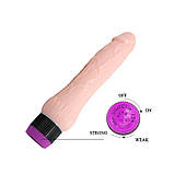 Реалістичний вібратор тілесний Adour club 220 см на 40 см, фото 7