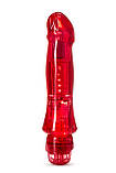 Червоний вібратор гелевий Blush Naturally Yours Can-Can Red 17 см на 3 см, фото 2