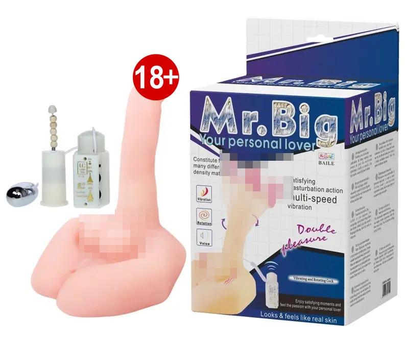 Універсальний мастурбатор вібратор з функцією ротації Mr. BIG Rotation & Vibration, фото 1