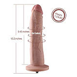 Фалоімітатор 10.2 з вібрацією для секс-машин Hismith Silicone Dildo with Vibe, KlicLok, фото 5