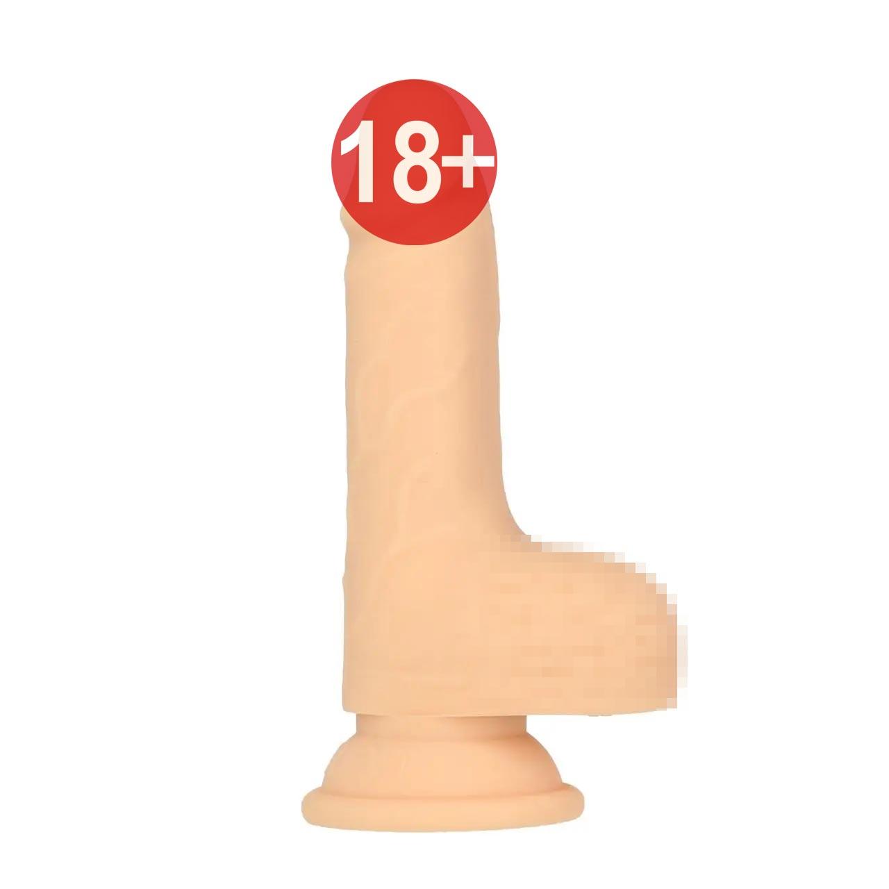 Фалоімітатор-пульсатор Naked Addiction 6.5″ Thrusting Dong With Remote, рухи вперед-назад, пульт, фото 1