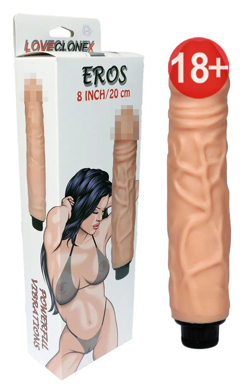 Вібратор на батарейках Boss Series - Eros Loveclonex 8, довжина 23,5 см, діаметр 4 см, фото 1