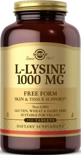 L- лизин Solgar L-Lysine 1000 mg 250 tab