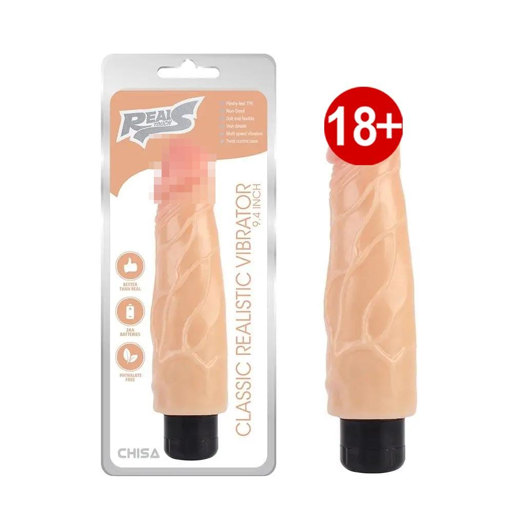 Вібратор реалістичний фалоімітатор реалістичний Chisa RealsTouch Classic, бежевий, фото 1