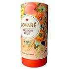 Чай Lovare Passion Fruit чорний листовий цейлонський з ананасом і персиком 80 грамів у подарунковому пакованні, фото 2