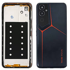 Задня кришка Tecno Pova Neo 2 чорна зі склом камери