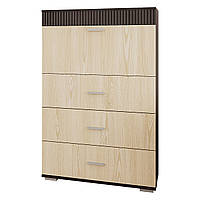 Високий вузький комод бар буфет 80 см венге з шухлядами у вітальню зал у сучасному стилі Марк Сокме