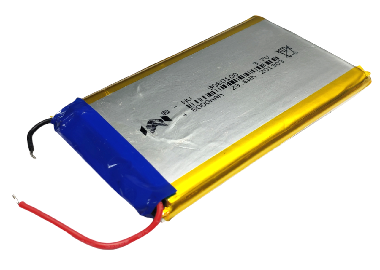 Акумулятор Li-Pol 8000mAh 3.7V 9060100 літій-полімерна батарея АКБ для повербанку б/в клас B