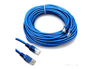 Кабель шнур Мережевий кабель (патч-корд) LAN Cat 5e 10m Blue