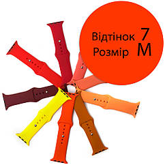 Силіконовий ремінець Apple watch 42/44 mm помаранчевий 7 M