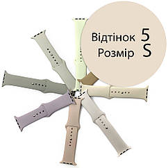 Силіконовий ремінець Apple watch 42/44 mm сірий 5 S