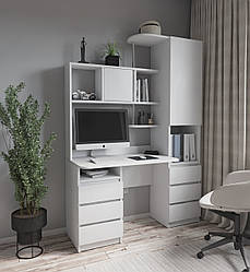 Стіл комп'ютерний Монако пенал правий білий