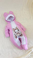 Дитячий теплий чоловічок комбінезон осінь весна зима 0-3 міс 56-62 розмір, фото 5