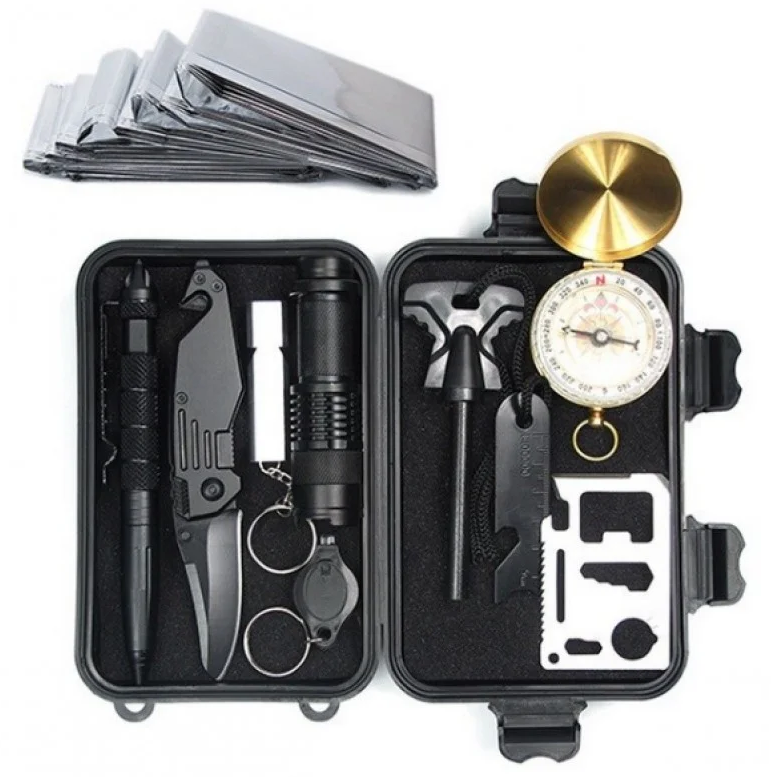 Набір інструментів мультитул для виживання кемпінгу туризму 22 в 1 набір для військоого, фото 1