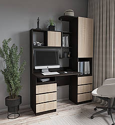 Стіл комп'ютерний Монако пенал правий венге+сонома