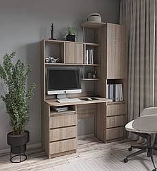 Стіл комп'ютерний Монако пенал правий сонома трюфель