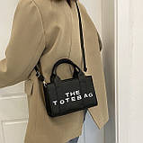 Жіноча сумка 5815 крос-боді з двома ручками чорна, фото 3